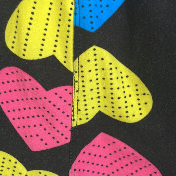 Adorable Colorful Heart Neon Love Leggings One Size - Picture 10 of 14